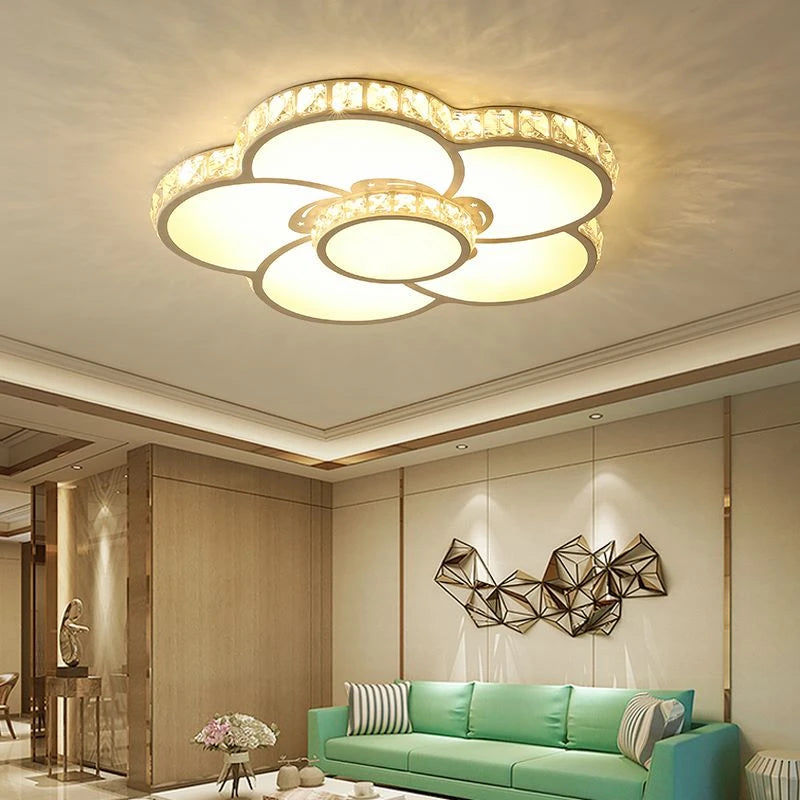 plafonnier led moderne pour éclairage d'intérieur et décoration romantique - vue 4 sur 10