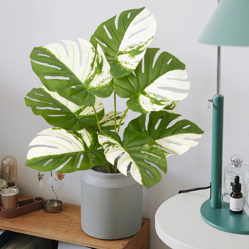 plante artificielle tortue tropicale avec feuilles décoratives pour intérieur - vue 4 sur 8