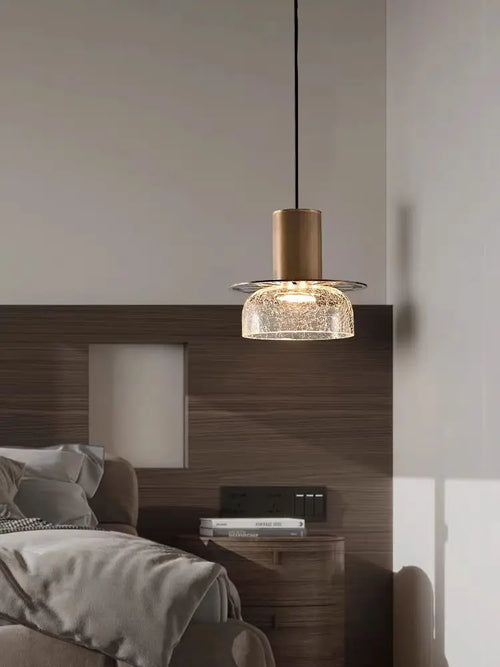 suspension rétro en verre craquelé style américain pour bar et café - vue 4 sur 12