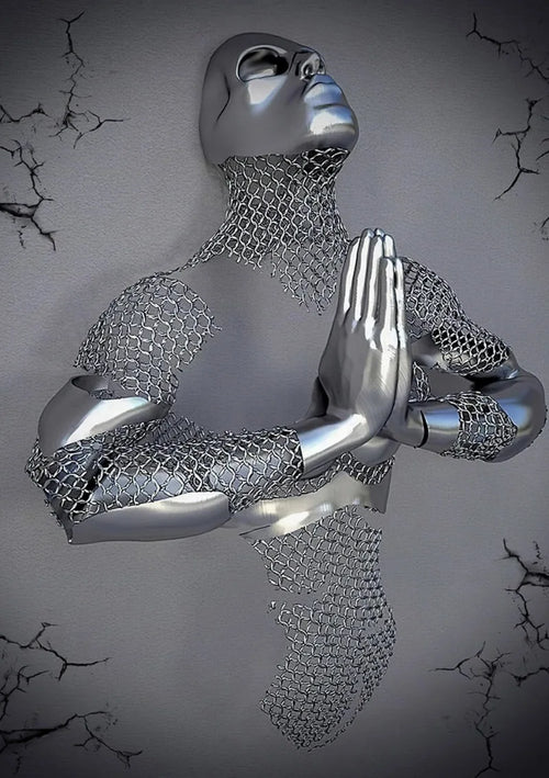 affiche toile couple amoureux avec paillettes et cœur décoratif