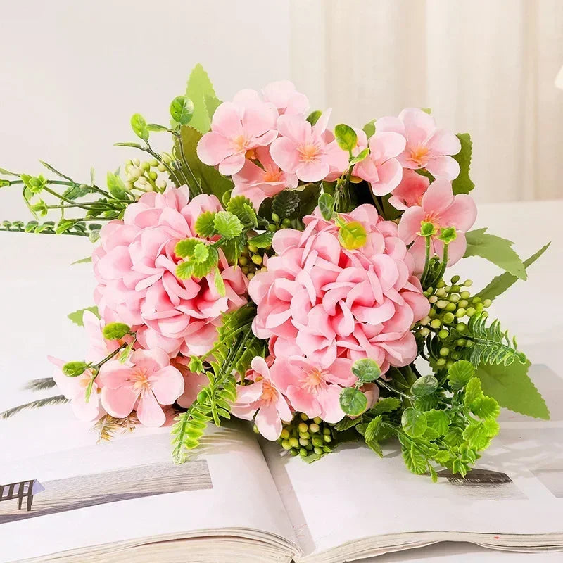 bouquet de chrysanthèmes en soie pour décoration de jardin - vue 3 sur 13