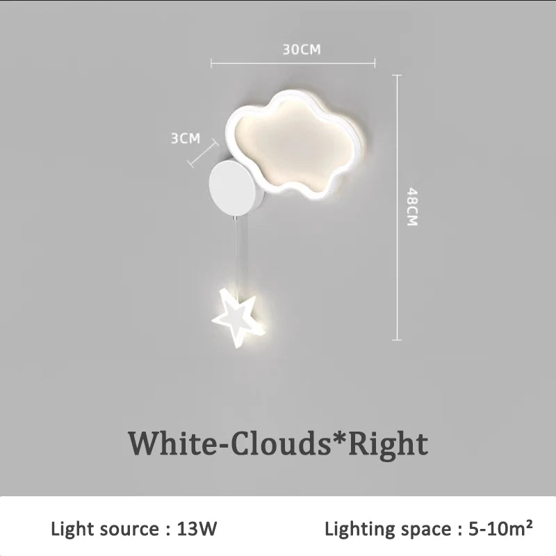 applique murale nuage et lune pour chambre d'enfant - vue 14 sur 22