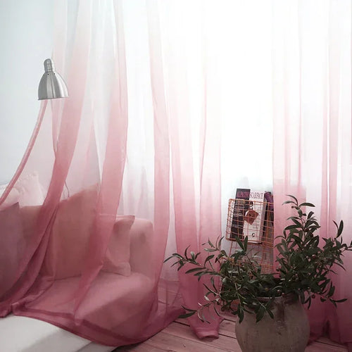 Voilage tulle dégradé moderne léger pour salon chambre