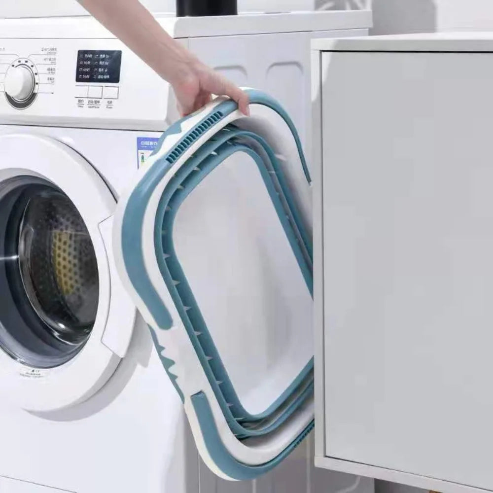 panier à linge pliable pratique pour rangement facile - vue 7 sur 10