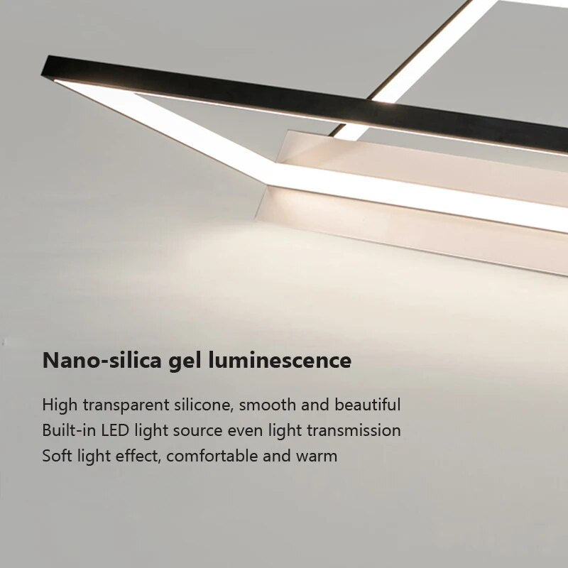 Plafonnier LED ligne lumière simple déco intérieure