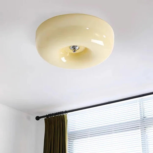 Plafonnier ancien verre led bauhaus maison - vue 2 sur 9