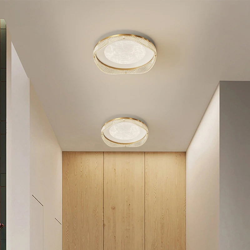 plafonnier moderne en laiton design créatif minimaliste pour intérieur