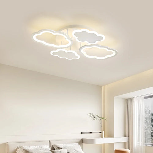 lustre en forme de nuage blanc pour enfants romantique - vue 5 sur 9