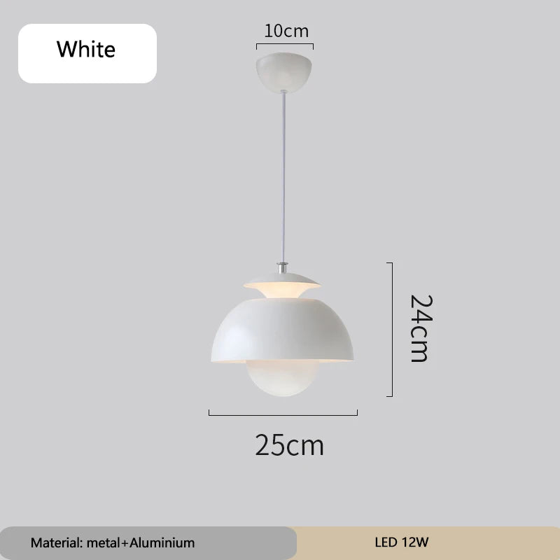 suspension nordique semi-circulaire minimaliste multicolore décorative