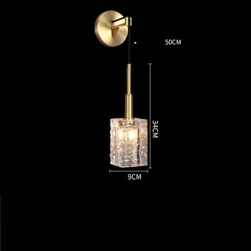 applique murale design gouttelette d'eau cristal led cuivre nordique - vue 14 sur 20