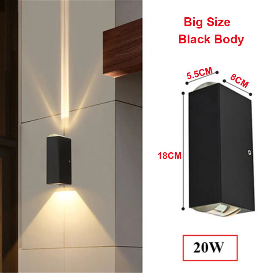 applique murale led extérieure moderne étanche en aluminium - vue 13 sur 15