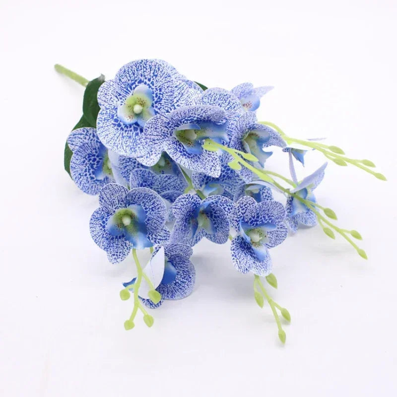 fleurs artificielles 3d décoration orchidée papillon phalaenopsis faux fleurs - vue 10 sur 17