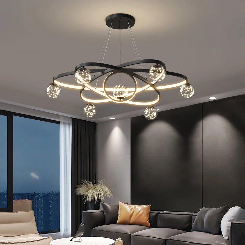 lustre moderne nordique design éclairage intérieur élégant - vue 5 sur 14