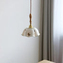 Suspension design led papillon céramique et bois
