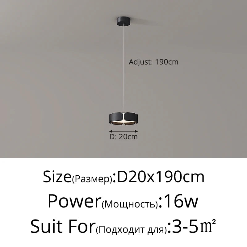 lustre à led relevable style minimaliste italien pour décoration moderne