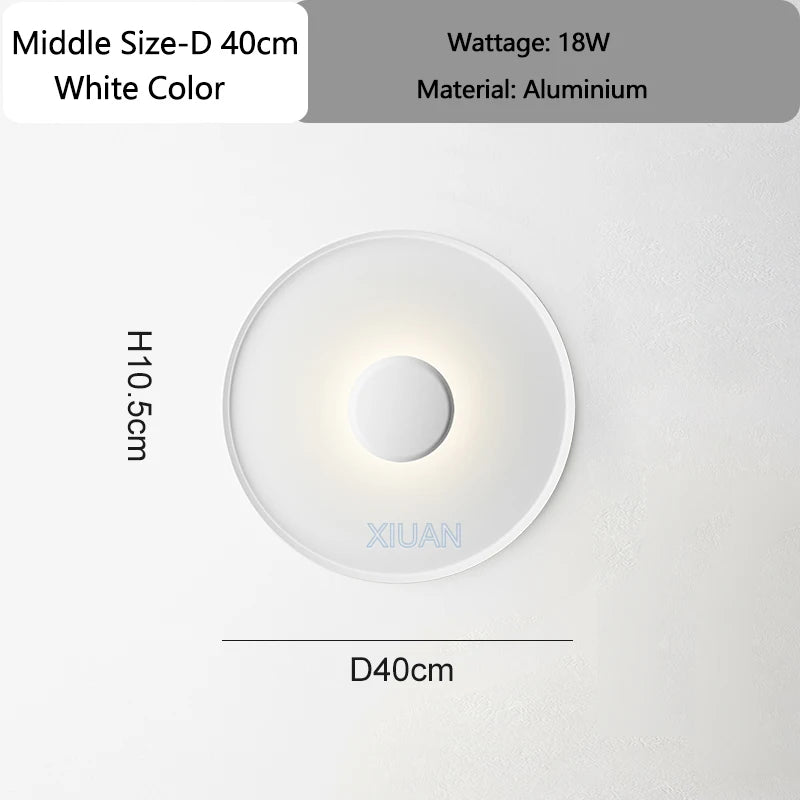 Designer Lamp Modern Round Ceiling Lamps Bedroom Ceiling Light White Red Green Living Room Atmosphere Wall Lights AC 220V 40cm - vue 7 sur 14