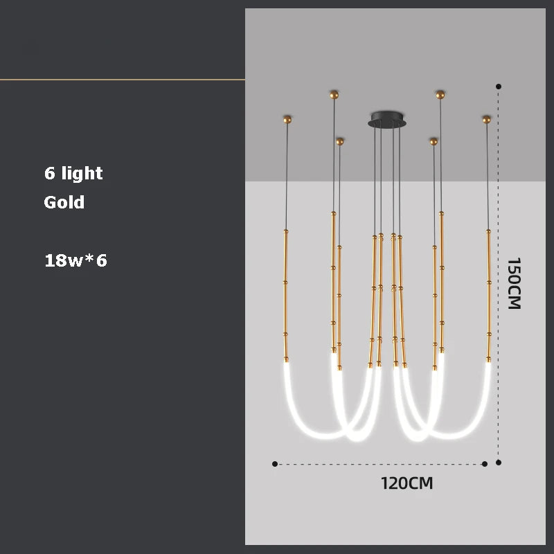 lustre en art déco design suspendu en led - vue 11 sur 16