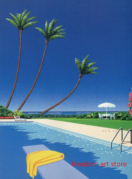 affiches art vintage japonaises années 80 hiroshi nagai décoration murale