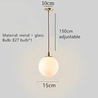 lustre en verre nordique avec led pour décoration moderne