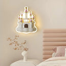 applique murale led château de dessin animé pour chambre fille protection yeux bébé