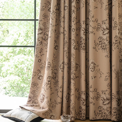 Rideau occultant motif floral moderne pour salon chambre - vue 2 sur 6