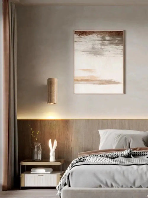 applique murale en marbre wabi sabi à led pour décoration intérieure