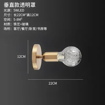 applique murale led moderne en verre décoratif d'intérieur - vue 10 sur 10