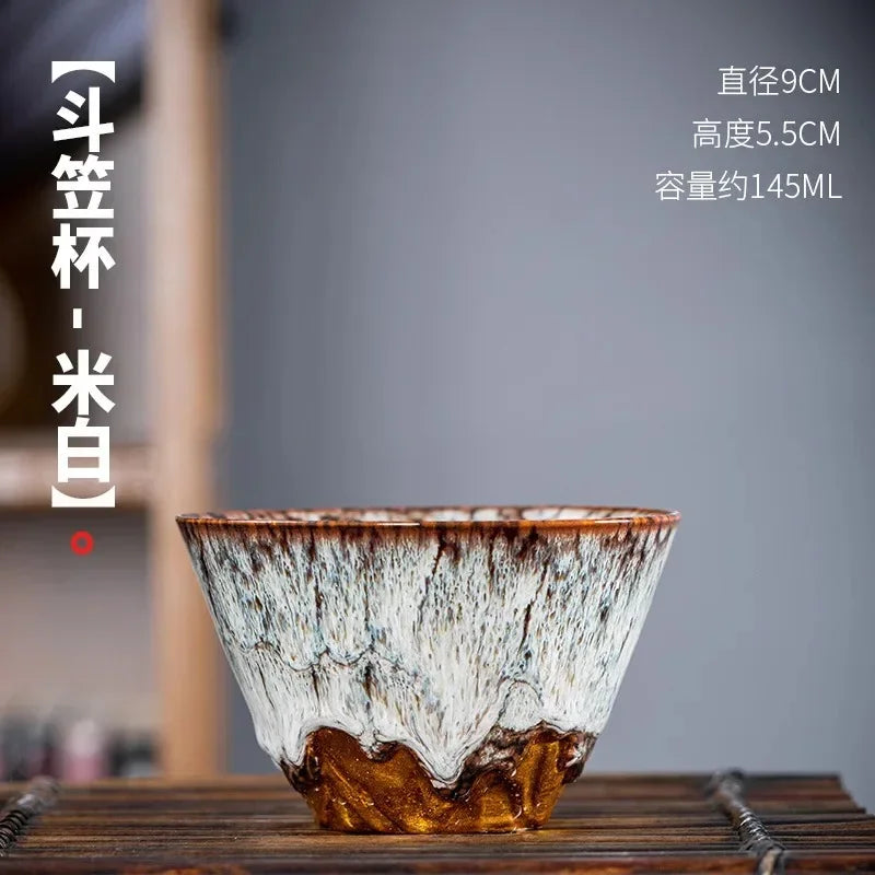 Tasse thé kung fu céramique style tianmu artisanal