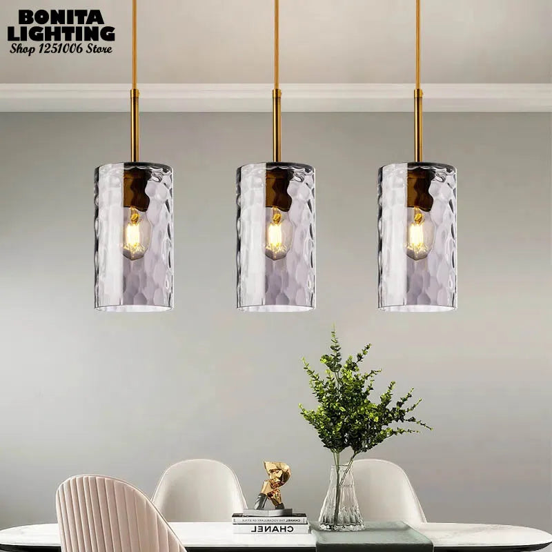 suspension en verre soufflé style nordique moderne - vue 3 sur 8