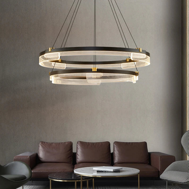 lustre led moderne minimaliste nordique zen pour salon de thé