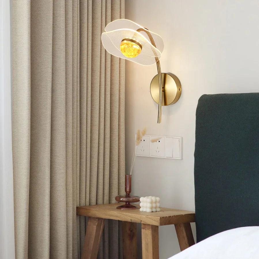 Lampe de applique murale LED en cristal nordique salon chambre fond applique murale couloir allée grenier lampes de chevet maison luminaire moderne - vue 7 sur 10