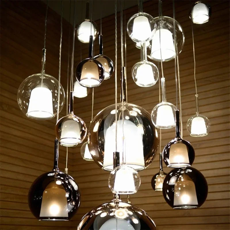 suspension à led penta glo en verre pour décoration intérieure - vue 4 sur 10