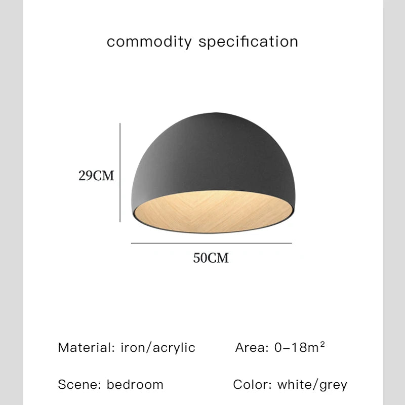 plafonnier led rond style nordique moderne simple décoratif - vue 8 sur 15