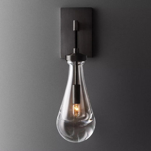 Style rétro luxe goutte d'eau applique éclairage intérieur LED moderne noir corde applique décoration de la maison salon chambre
