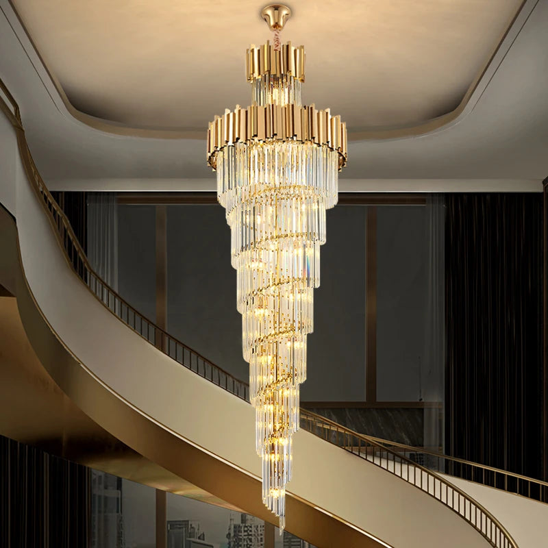 lustre moderne en cristal pour décoration intérieure élégante et lumineuse - vue 3 sur 6