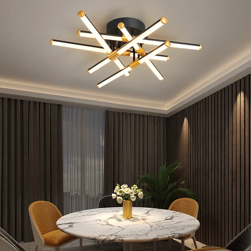 led plafonnier luminaire intérieur chambre salon hall cuisines - vue 4 sur 15