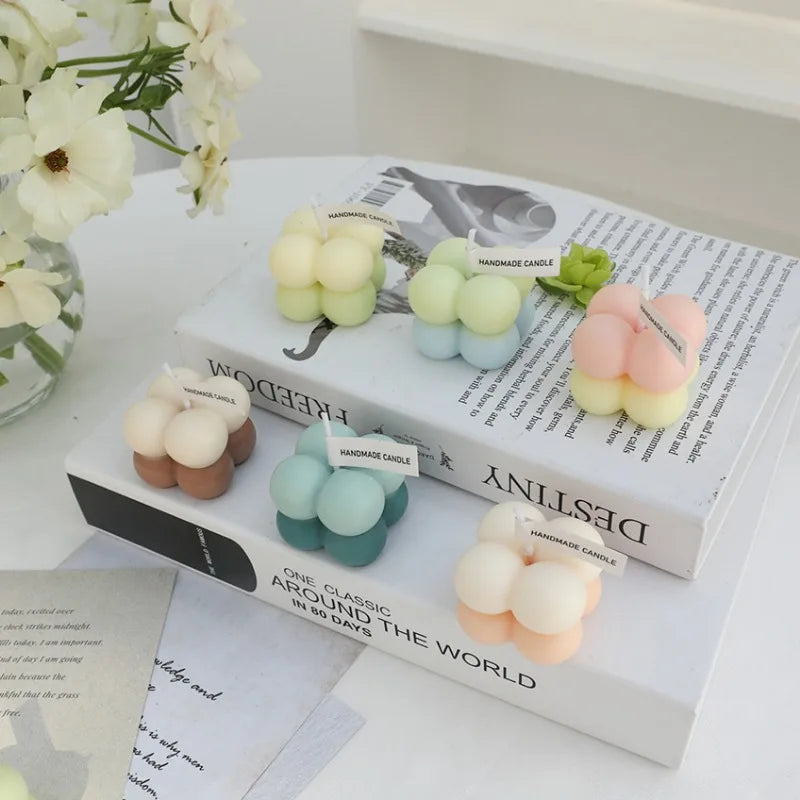 bougie parfumée cube en cire de soja pour décoration moderne - vue 6 sur 22