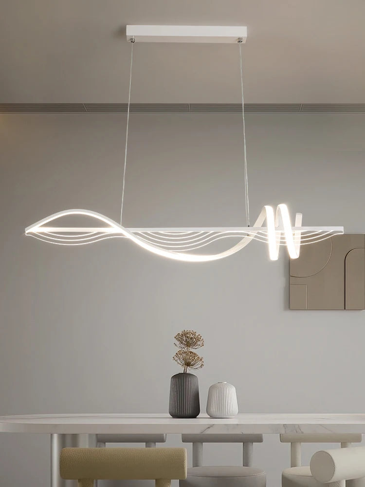 lustre led moderne suspension design minimaliste pour intérieur - vue 3 sur 8