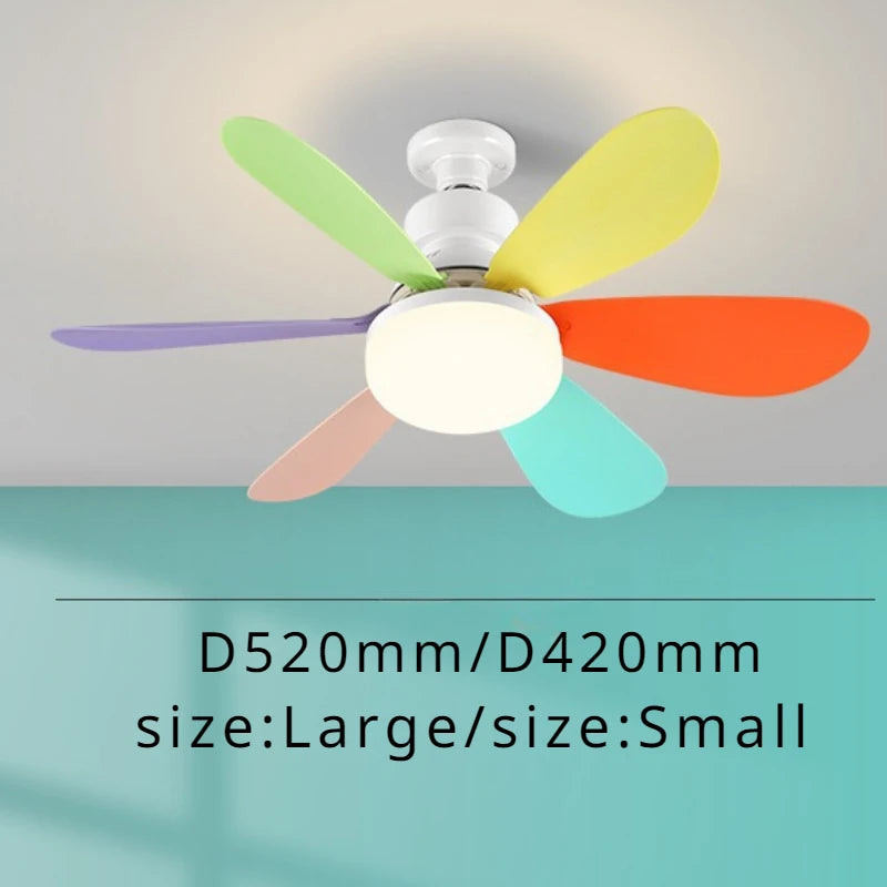ventilateur de plafond led moderne télécommande intelligente trois couleurs - vue 4 sur 12