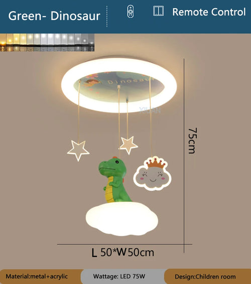 lustre créatif dinosaure led pour enfants soin des yeux - vue 10 sur 9