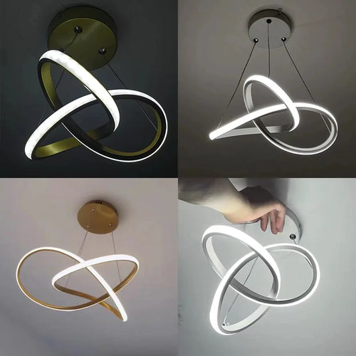 lustre led design créatif simple pour décoration intérieure moderne - vue 7 sur 9