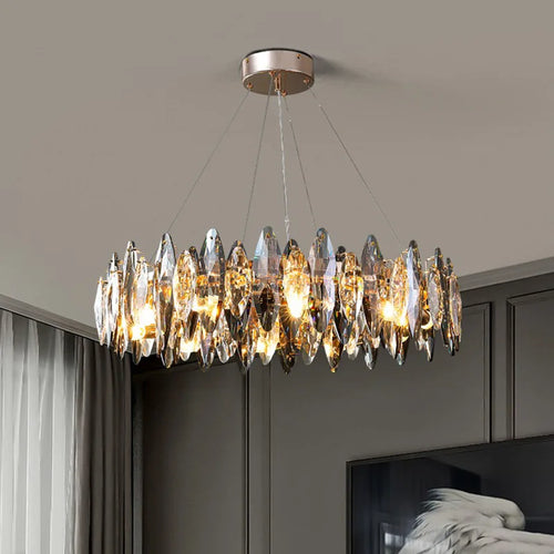 lustre vintage art déco en cristal pour éclairage intérieur - vue 7 sur 11