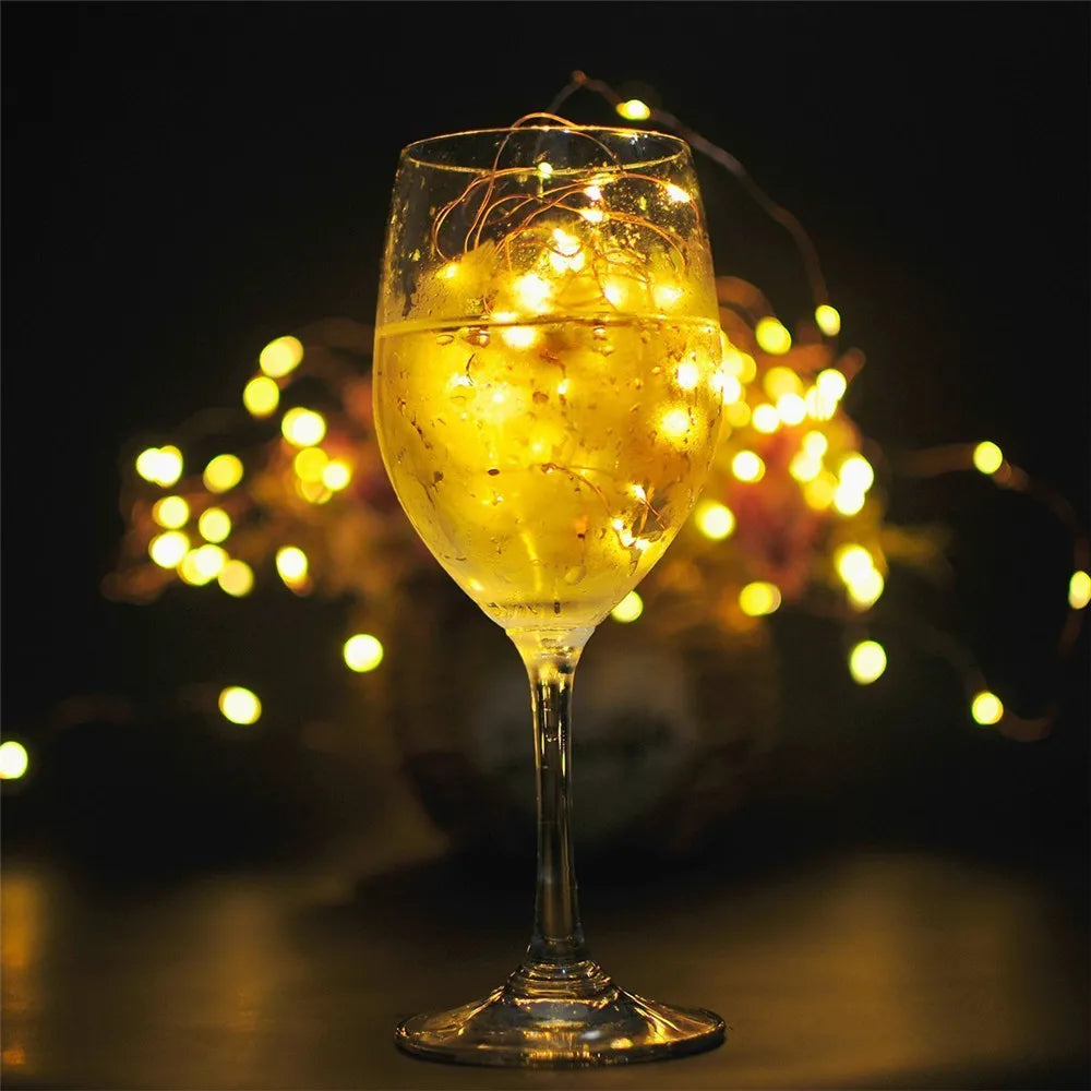 lot de 10 guirlandes lumineuses led pour décorations festives - vue 7 sur 8