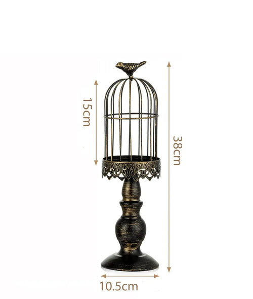 lustre cage à oiseaux rétro pour dîner romantique et mariage - vue 13 sur 12