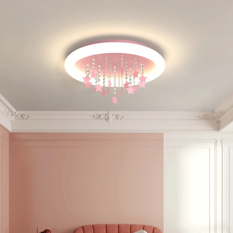 Lustre LED Blanc Bleu Rose Nuage