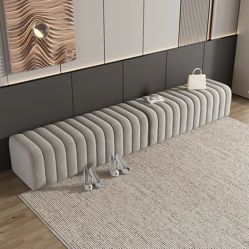 banc à chaussures design moderne avec repose pieds doux et confortable - vue 6 sur 26