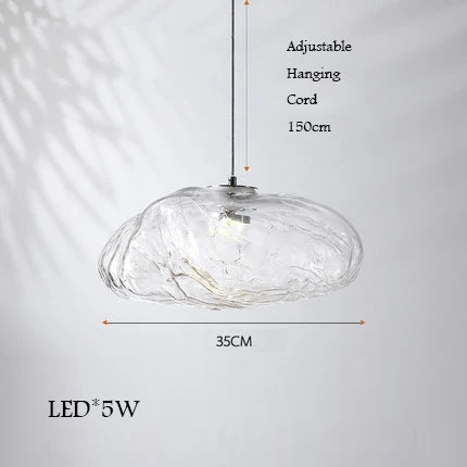lustre en verre design nuage pour intérieur décoratif lumineux