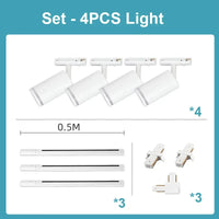 spot led sur rail pour éclairage de magasin et cuisine