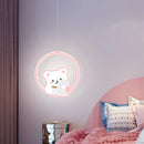 suspension mignonne vache ours rose pour chambre enfant