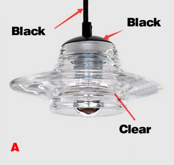 suspension moderne en verre transparent pour intérieur